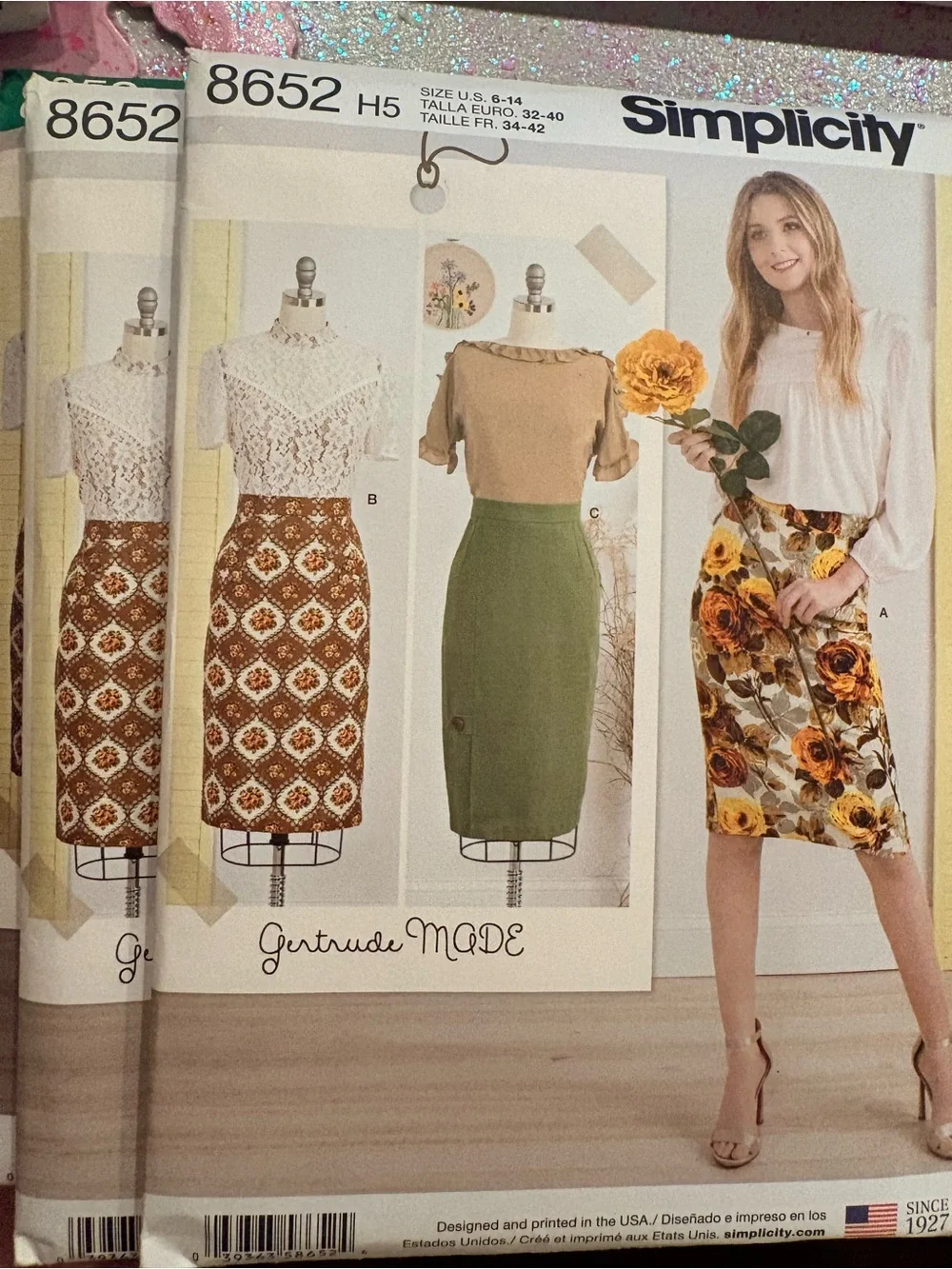 BN UNCUT SIMPLICITY 8652 H5 SEWING PATTERNS SKIRTS